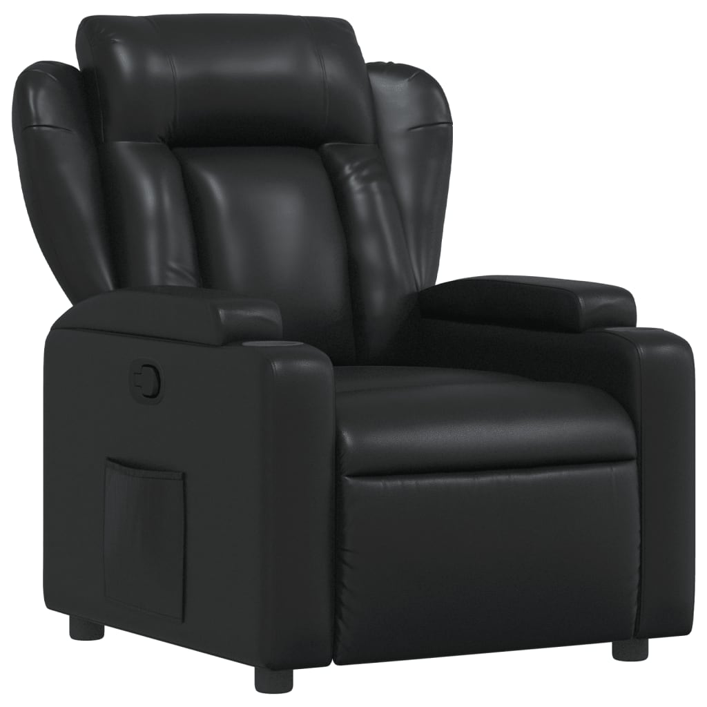 Relaxfauteuil Zwart Kunstleer is nu te koop bij PeponiXL, paradijselijk wonen!
