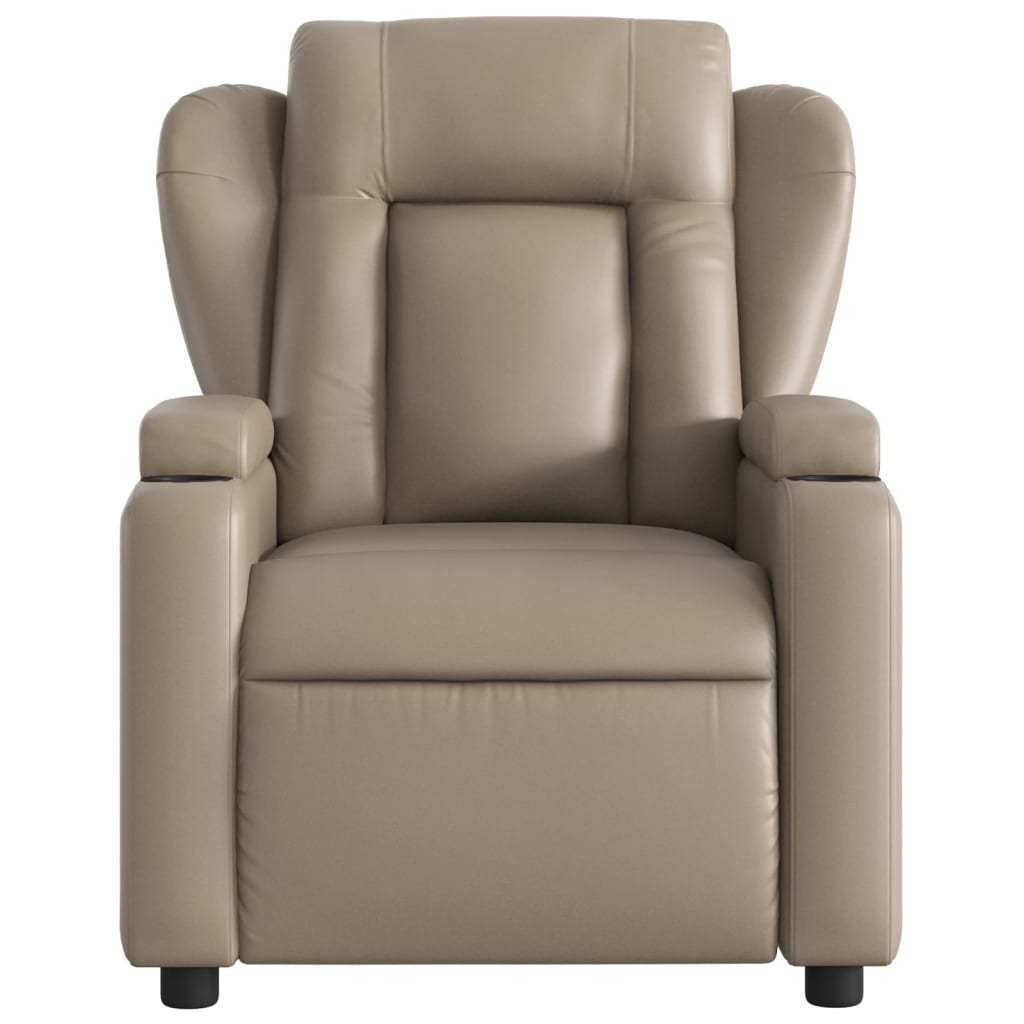 Fauteuil verstelbaar kunstleer cappuccinokleurig is nu te koop bij PeponiXL, paradijselijk wonen!