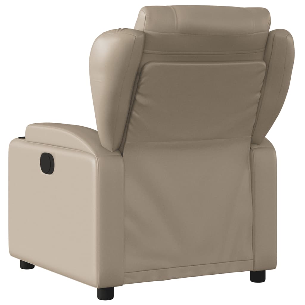 Fauteuil verstelbaar kunstleer cappuccinokleurig is nu te koop bij PeponiXL, paradijselijk wonen!