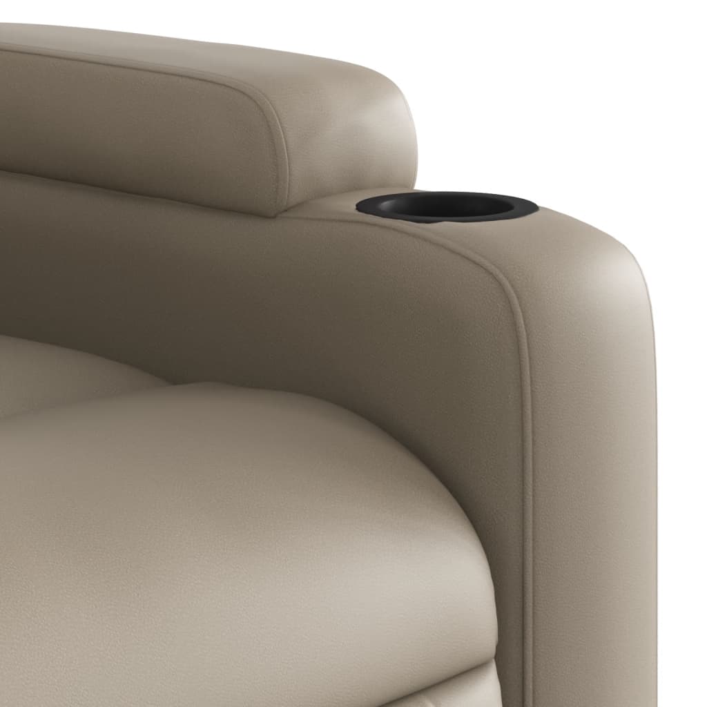Fauteuil verstelbaar kunstleer cappuccinokleurig is nu te koop bij PeponiXL, paradijselijk wonen!