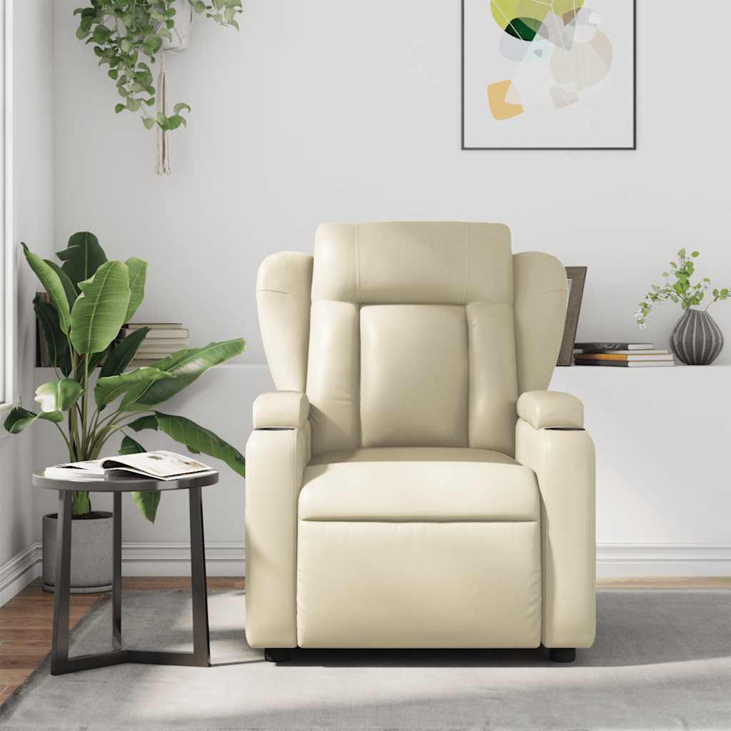 Massagestoel verstelbaar kunstleer crème is nu te koop bij PeponiXL, paradijselijk wonen!