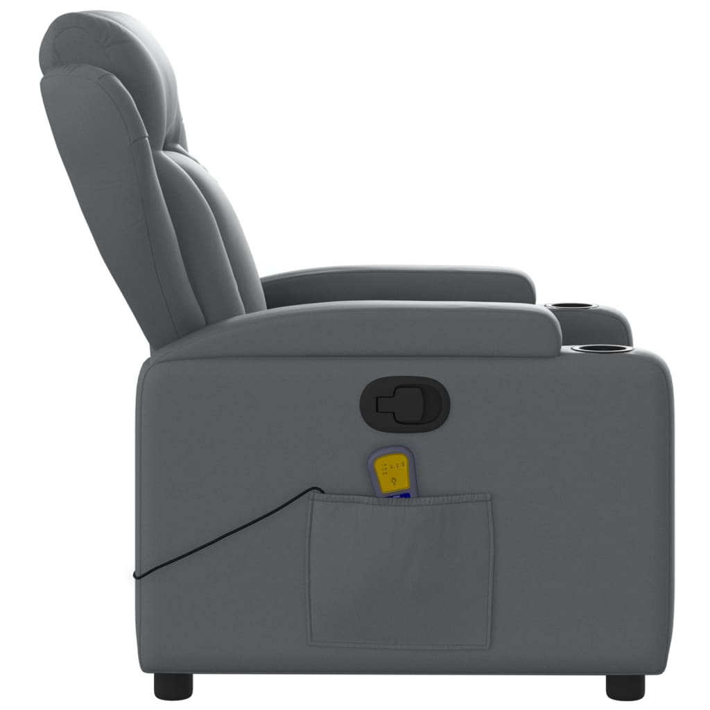 Massagestoel verstelbaar kunstleer grijs is nu te koop bij PeponiXL, paradijselijk wonen!