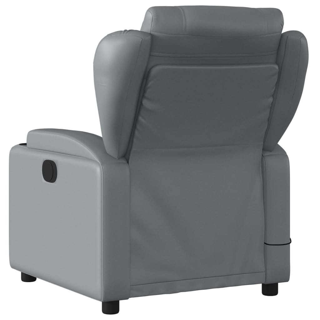 Massagestoel verstelbaar kunstleer grijs is nu te koop bij PeponiXL, paradijselijk wonen!