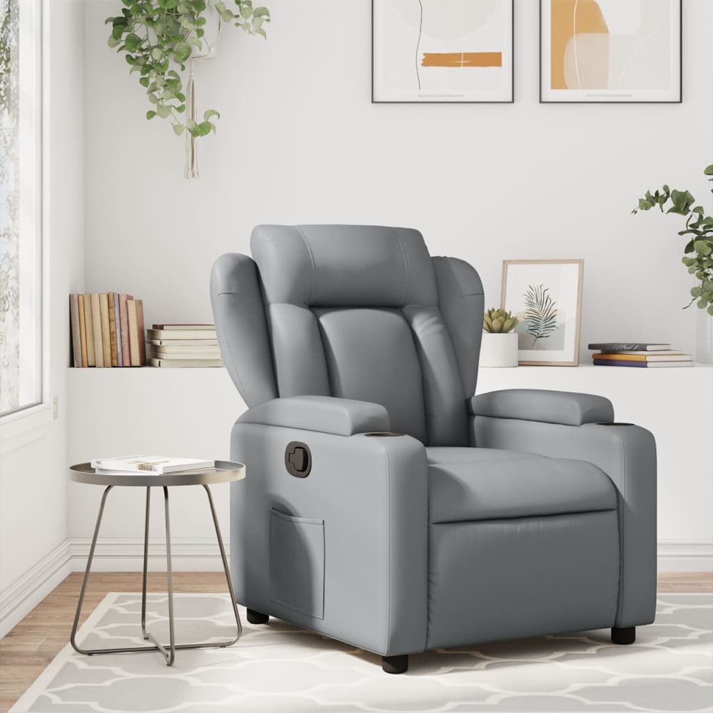 Massagestoel verstelbaar kunstleer grijs is nu te koop bij PeponiXL, paradijselijk wonen!