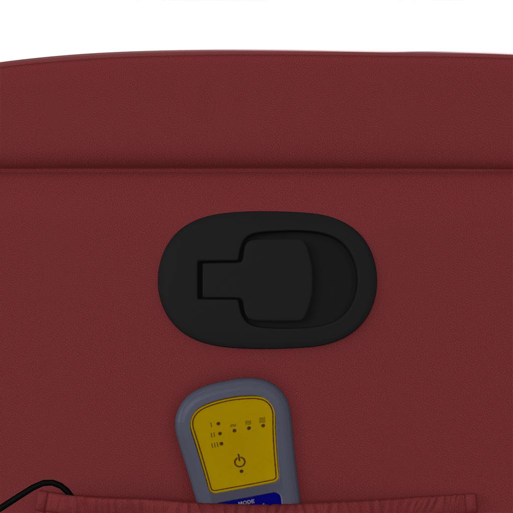 Massagestoel verstelbaar kunstleer wijnrood is nu te koop bij PeponiXL, paradijselijk wonen!