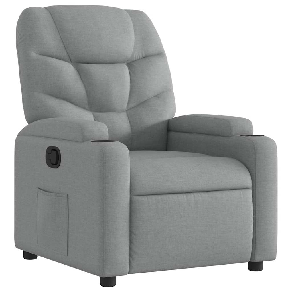 Fauteuil verstelbaar stof lichtgrijs is nu te koop bij PeponiXL, paradijselijk wonen!