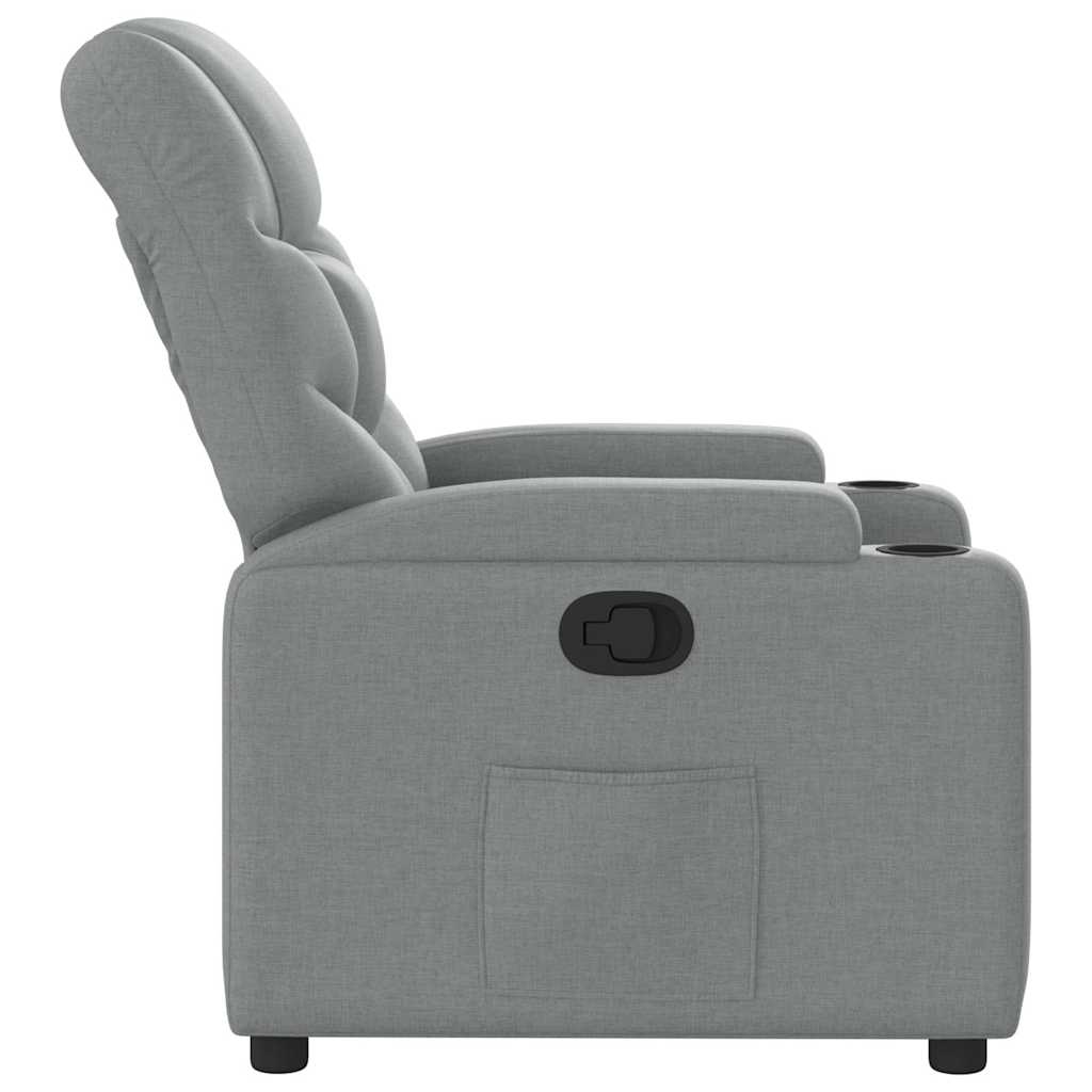 Fauteuil verstelbaar stof lichtgrijs is nu te koop bij PeponiXL, paradijselijk wonen!