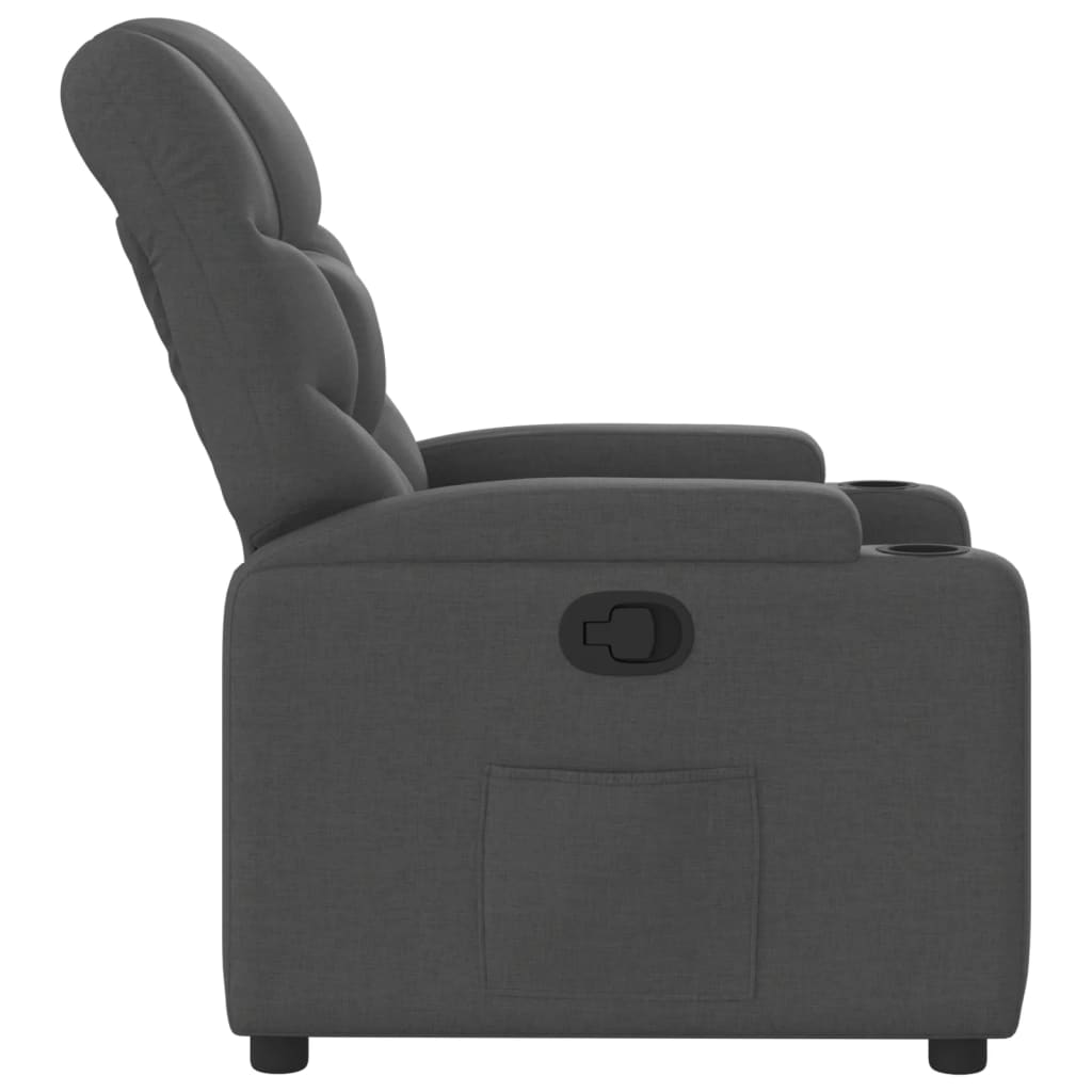 Fauteuil verstelbaar stof donkergrijs is nu te koop bij PeponiXL, paradijselijk wonen!