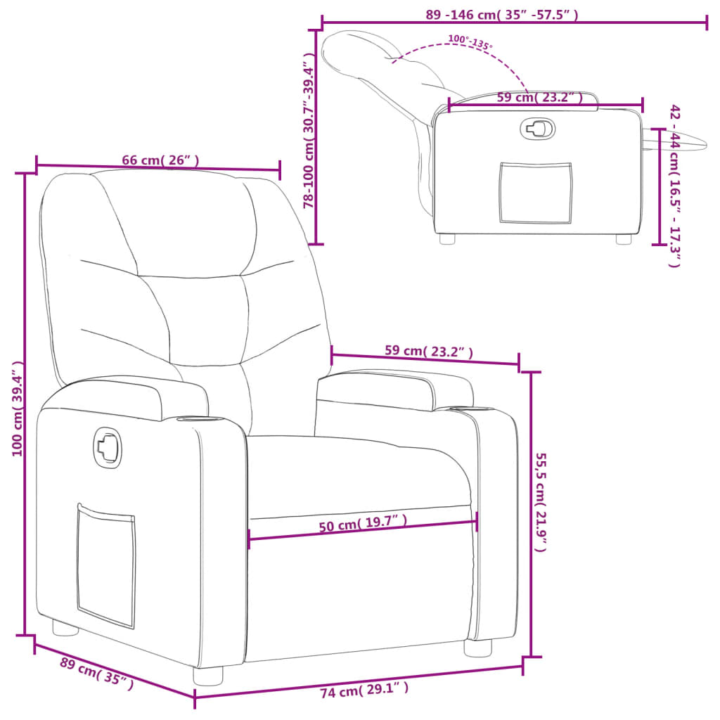 Fauteuil verstelbaar stof donkergrijs is nu te koop bij PeponiXL, paradijselijk wonen!