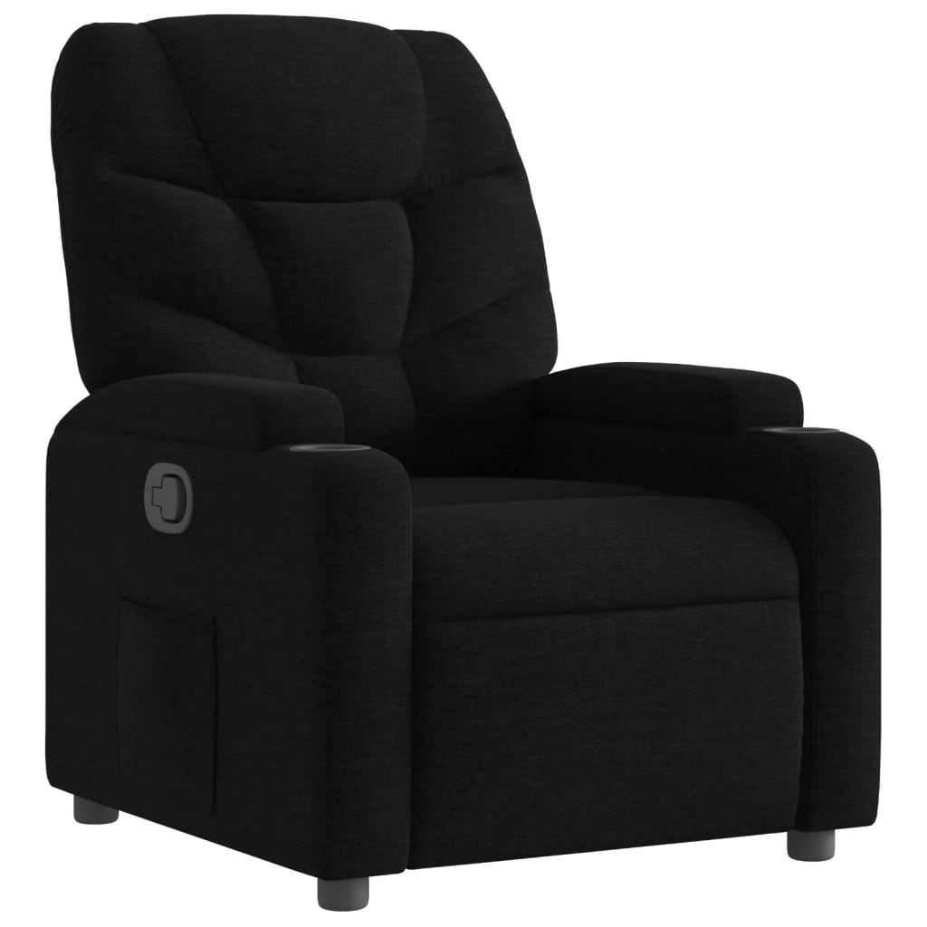 Fauteuil verstelbaar stof zwart is nu te koop bij PeponiXL, paradijselijk wonen!