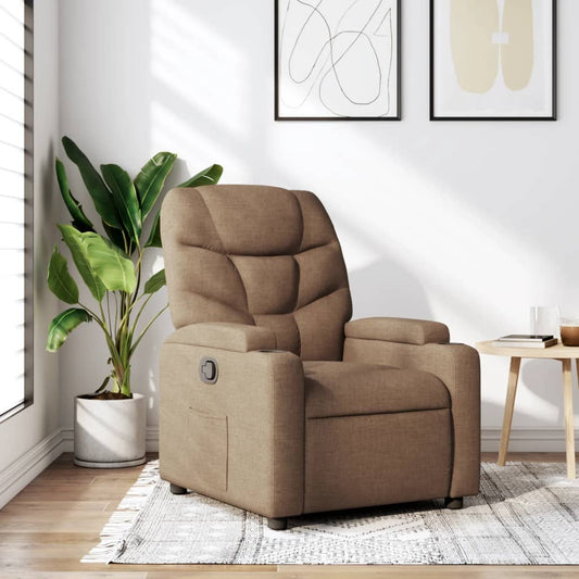 Fauteuil verstelbaar stof bruin is nu te koop bij PeponiXL, paradijselijk wonen!