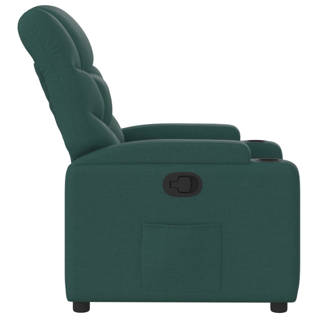 Fauteuil verstelbaar stof donkergroen is nu te koop bij PeponiXL, paradijselijk wonen!