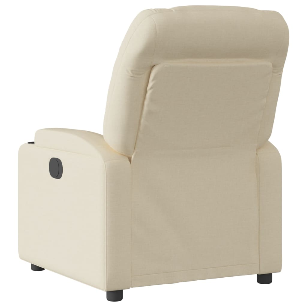 Fauteuil verstelbaar stof crèmekleurig is nu te koop bij PeponiXL, paradijselijk wonen!