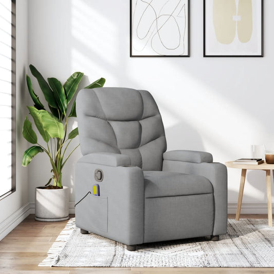 Massagestoel verstelbaar stof lichtgrijs is nu te koop bij PeponiXL, paradijselijk wonen!