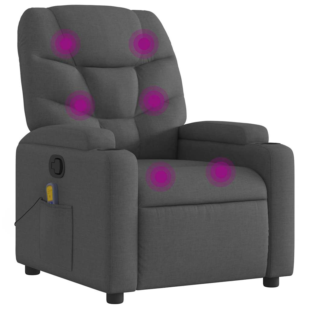 Massagestoel verstelbaar stof donkergrijs is nu te koop bij PeponiXL, paradijselijk wonen!