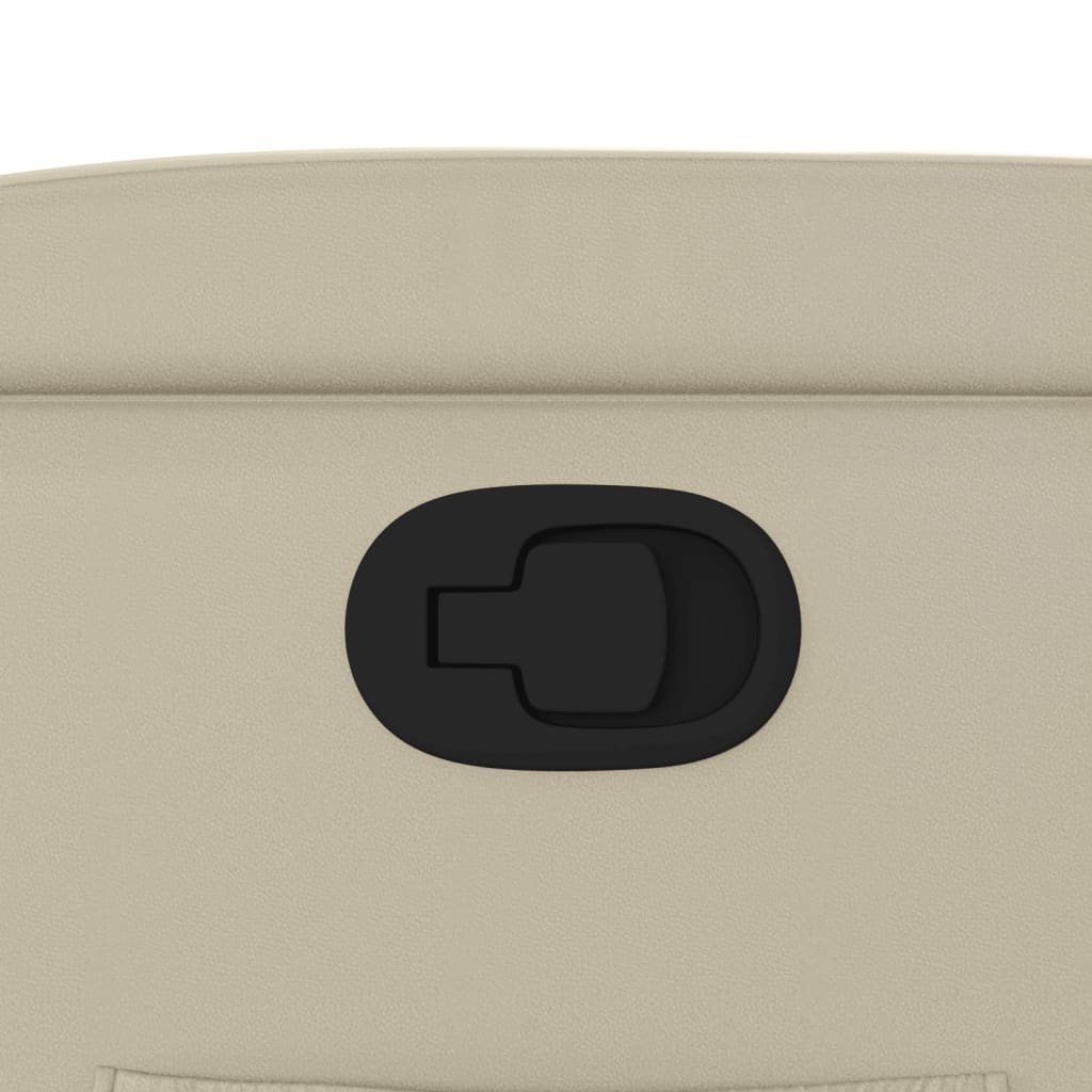 Fauteuil verstelbaar kunstleer crèmekleurig is nu te koop bij PeponiXL, paradijselijk wonen!