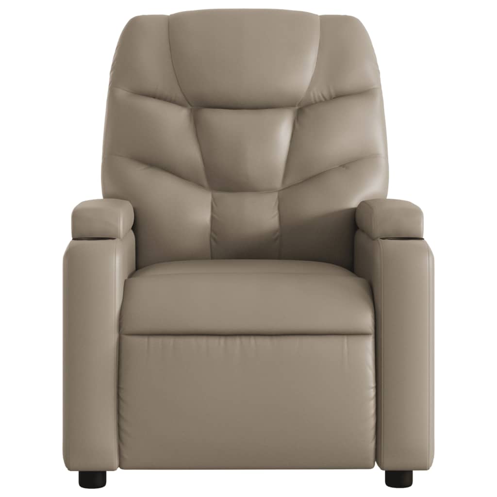 Fauteuil verstelbaar kunstleer cappuccinokleurig is nu te koop bij PeponiXL, paradijselijk wonen!