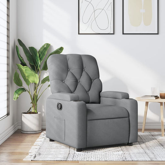 Fauteuil verstelbaar stof lichtgrijs is nu te koop bij PeponiXL, paradijselijk wonen!