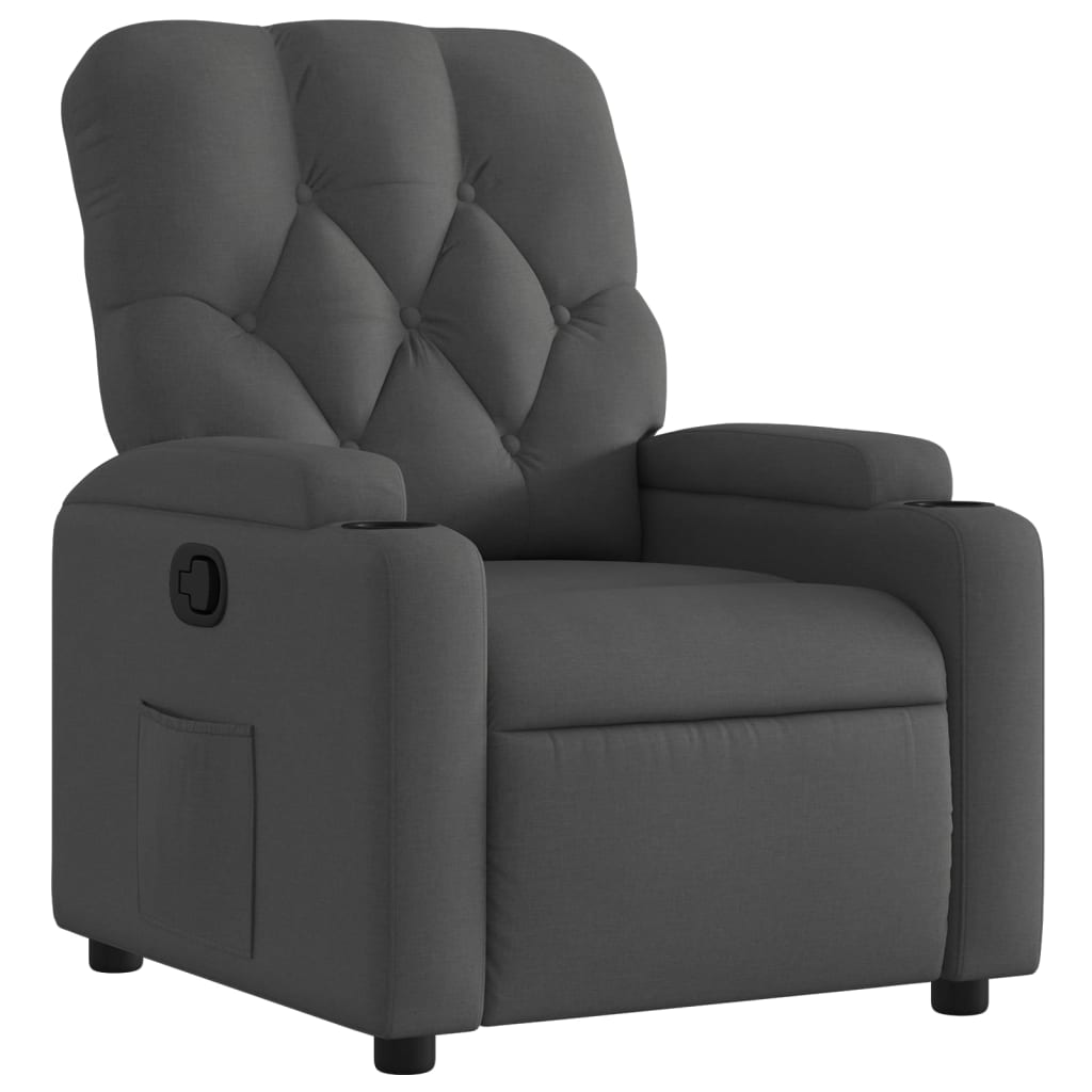 Relaxfauteuil Donkergrijze Stof is nu te koop bij PeponiXL, paradijselijk wonen!