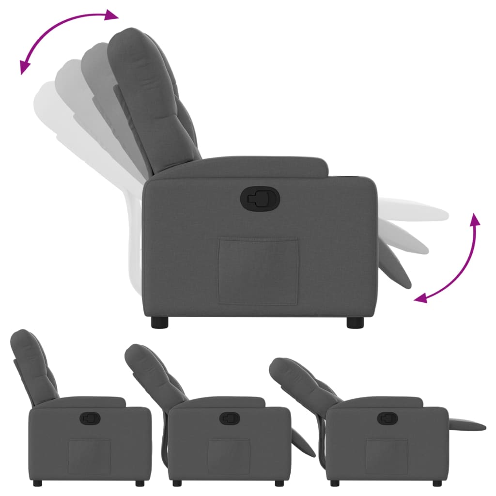 Relaxfauteuil Donkergrijze Stof is nu te koop bij PeponiXL, paradijselijk wonen!