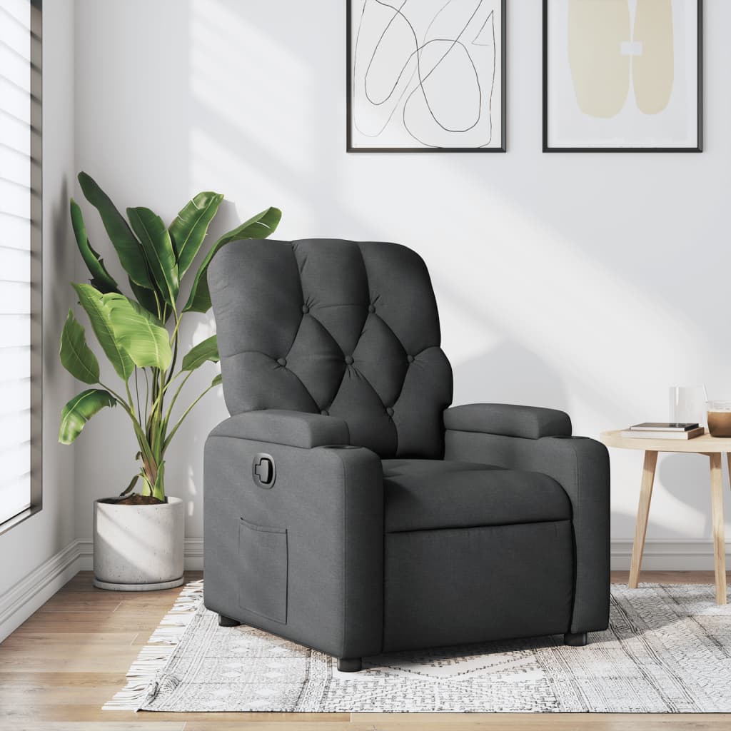 Relaxfauteuil Donkergrijze Stof is nu te koop bij PeponiXL, paradijselijk wonen!