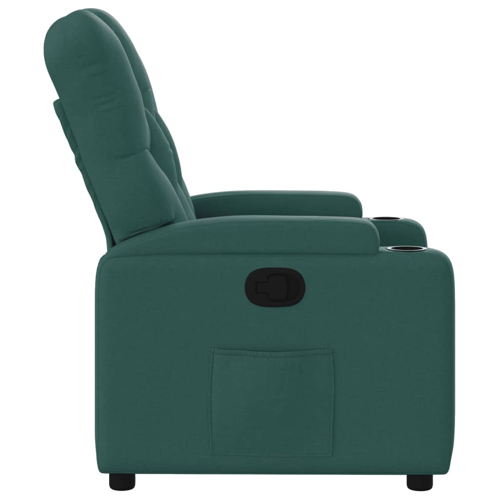 Fauteuil verstelbaar stof donkergroen is nu te koop bij PeponiXL, paradijselijk wonen!