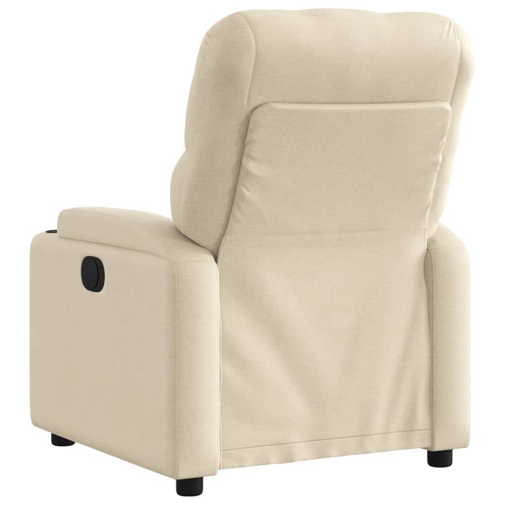 Fauteuil verstelbaar stof crèmekleurig is nu te koop bij PeponiXL, paradijselijk wonen!
