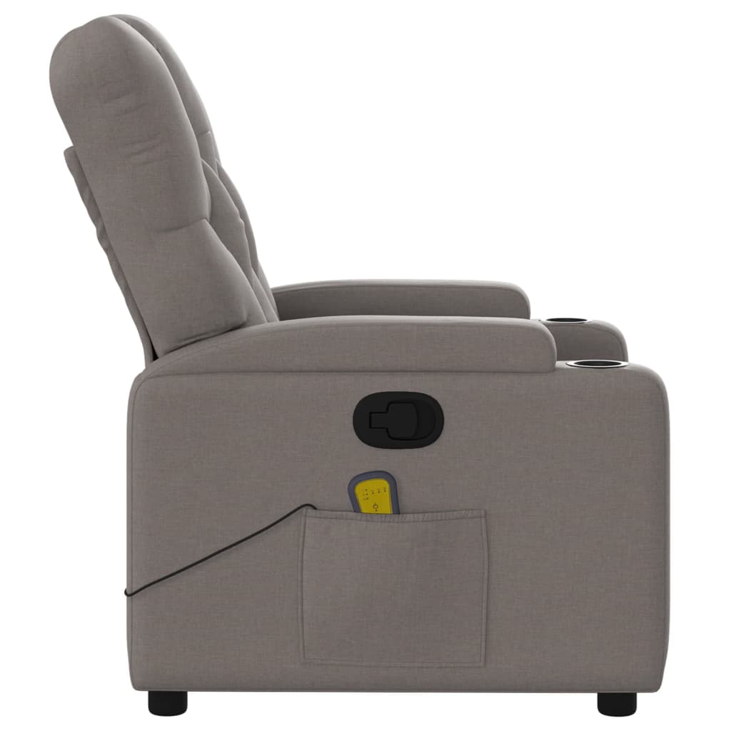 Massagestoel verstelbaar stof taupe is nu te koop bij PeponiXL, paradijselijk wonen!