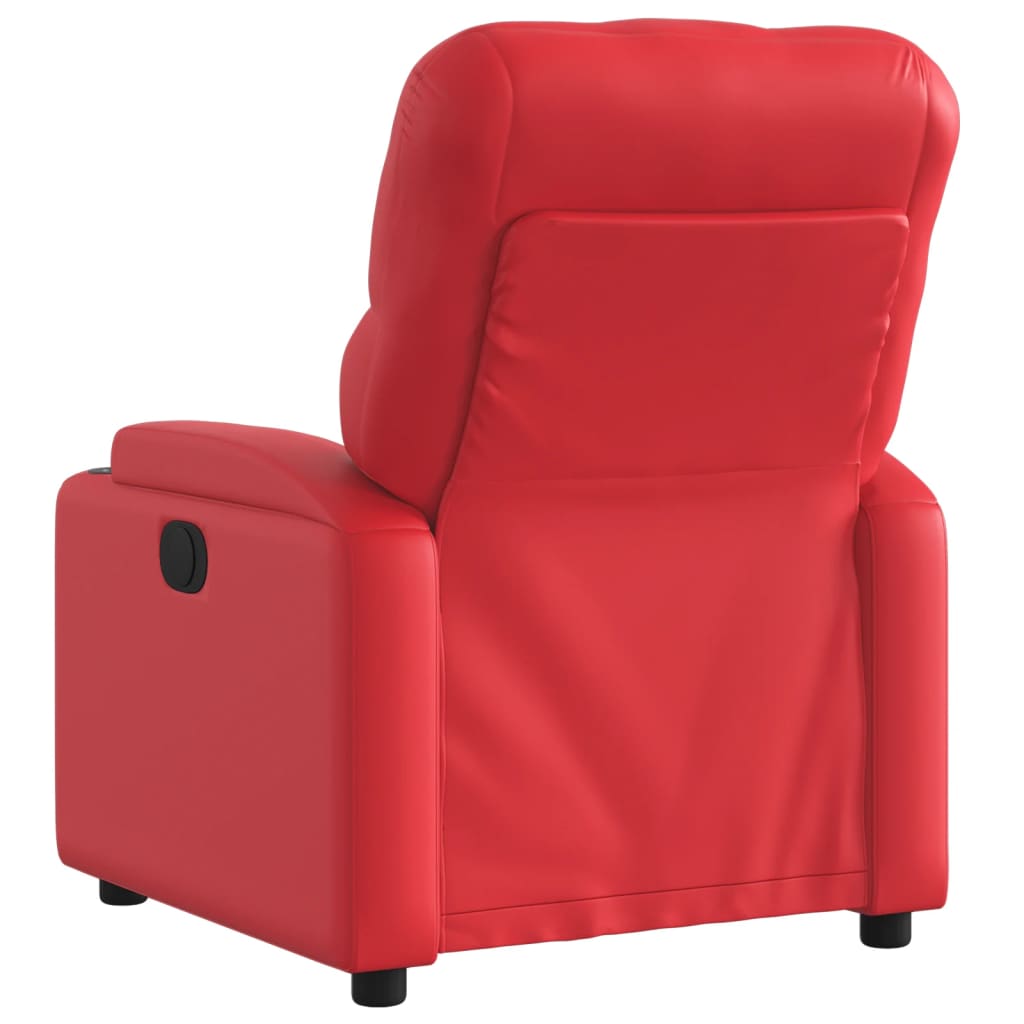 Fauteuil verstelbaar kunstleer rood is nu te koop bij PeponiXL, paradijselijk wonen!