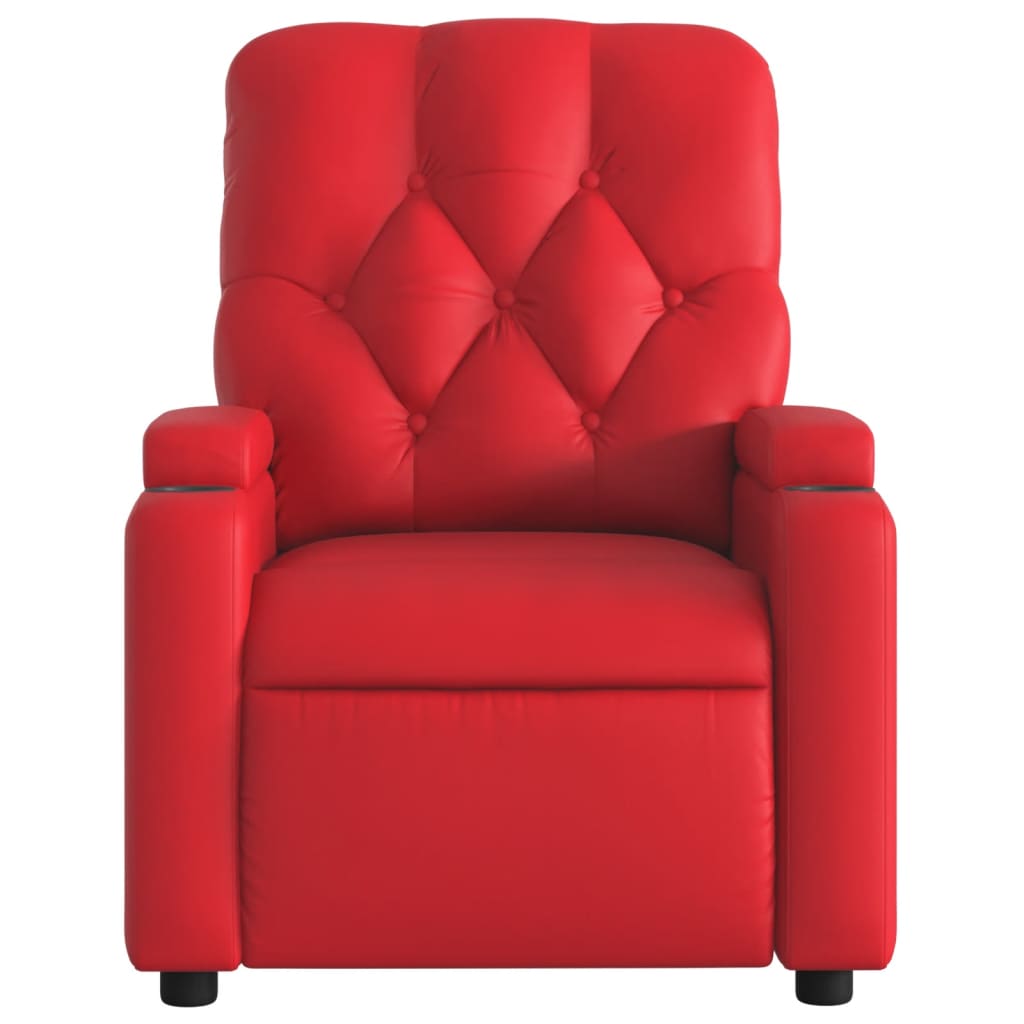 Fauteuil verstelbaar kunstleer rood is nu te koop bij PeponiXL, paradijselijk wonen!