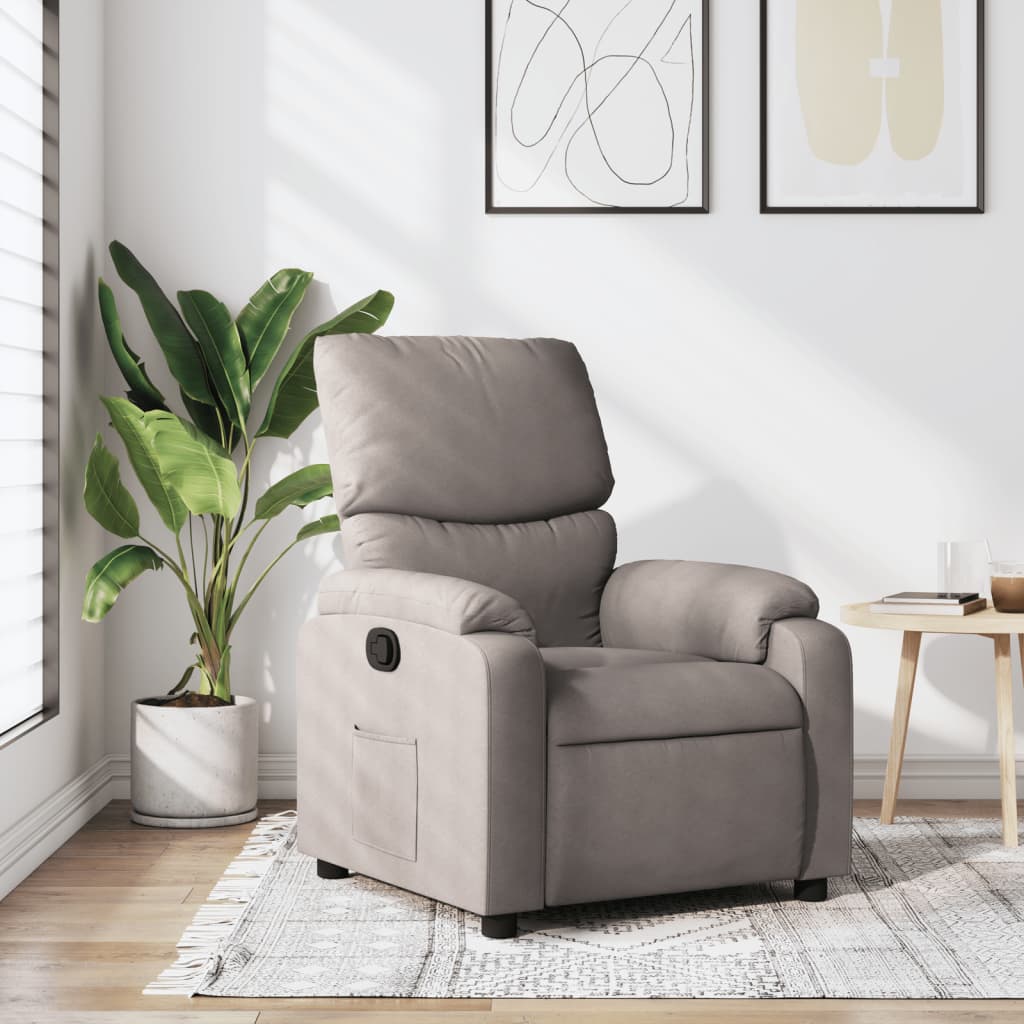 Fauteuil verstelbaar stof taupe is nu te koop bij PeponiXL, paradijselijk wonen!