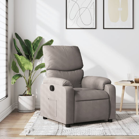 Fauteuil verstelbaar stof taupe is nu te koop bij PeponiXL, paradijselijk wonen!