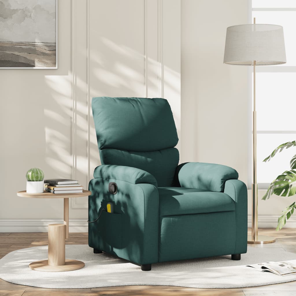 Massagestoel verstelbaar stof donkergroen is nu te koop bij PeponiXL, paradijselijk wonen!