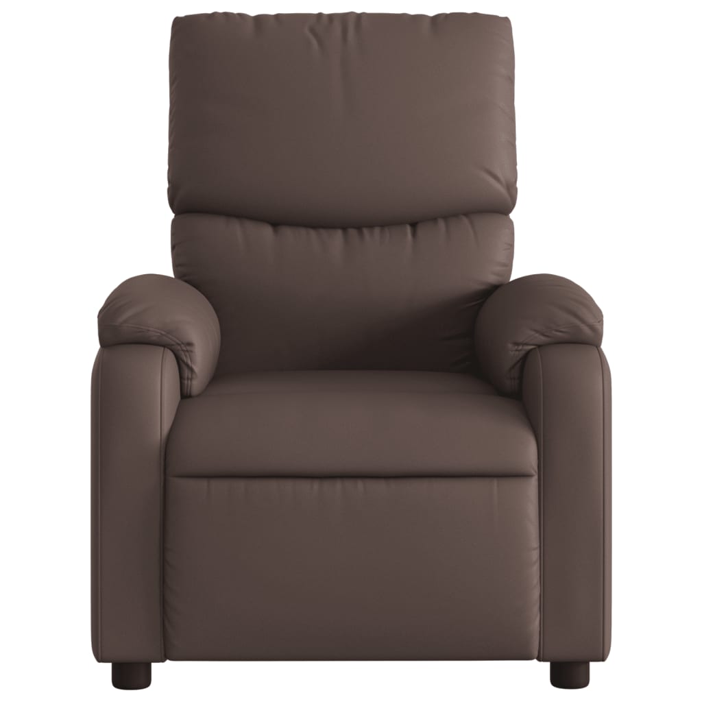 Fauteuil verstelbaar kunstleer bruin is nu te koop bij PeponiXL, paradijselijk wonen!
