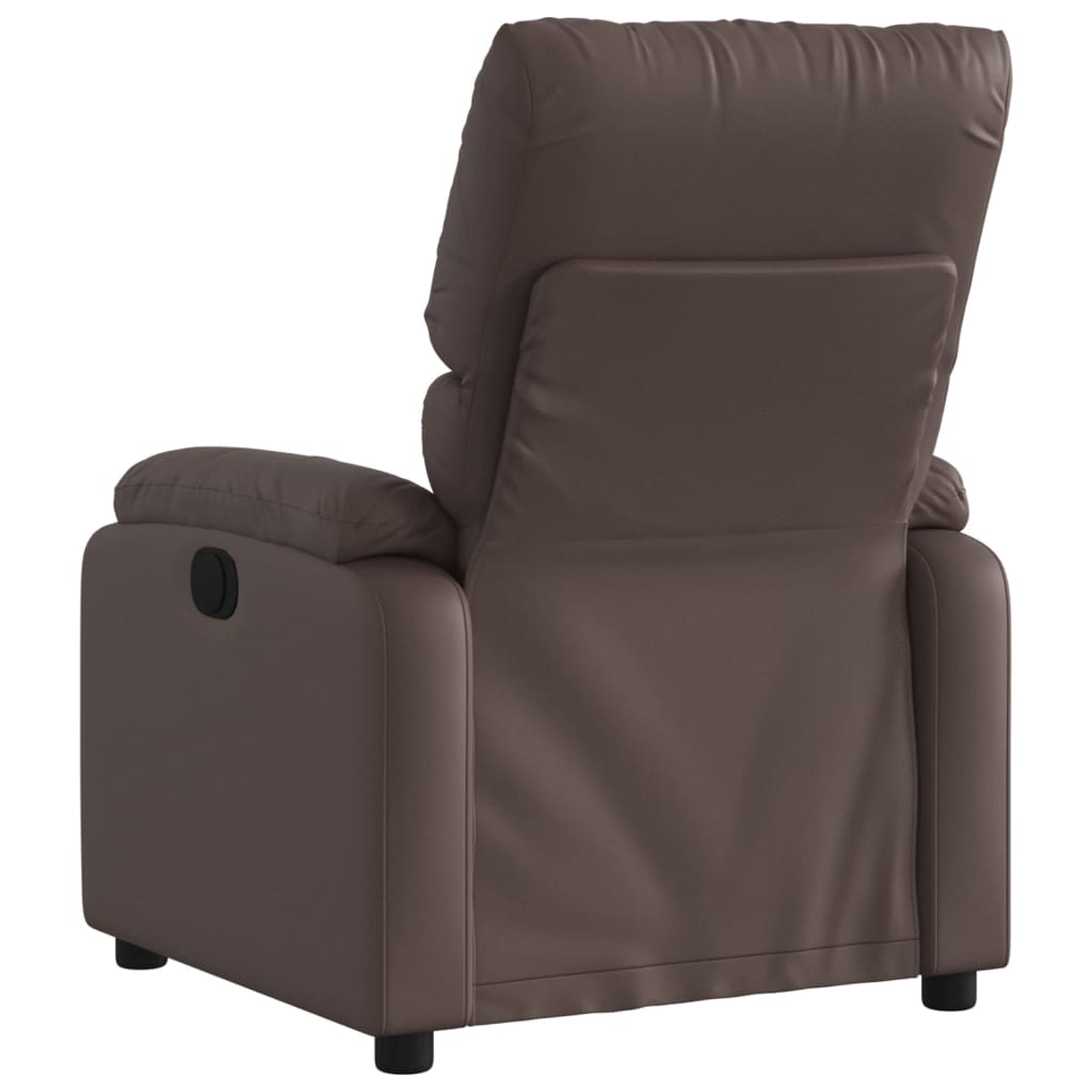 Fauteuil verstelbaar kunstleer bruin is nu te koop bij PeponiXL, paradijselijk wonen!