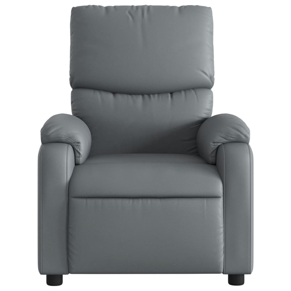Fauteuil verstelbaar kunstleer grijs is nu te koop bij PeponiXL, paradijselijk wonen!