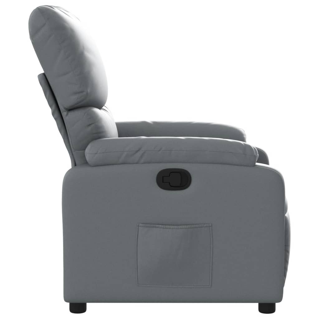 Fauteuil verstelbaar kunstleer grijs is nu te koop bij PeponiXL, paradijselijk wonen!