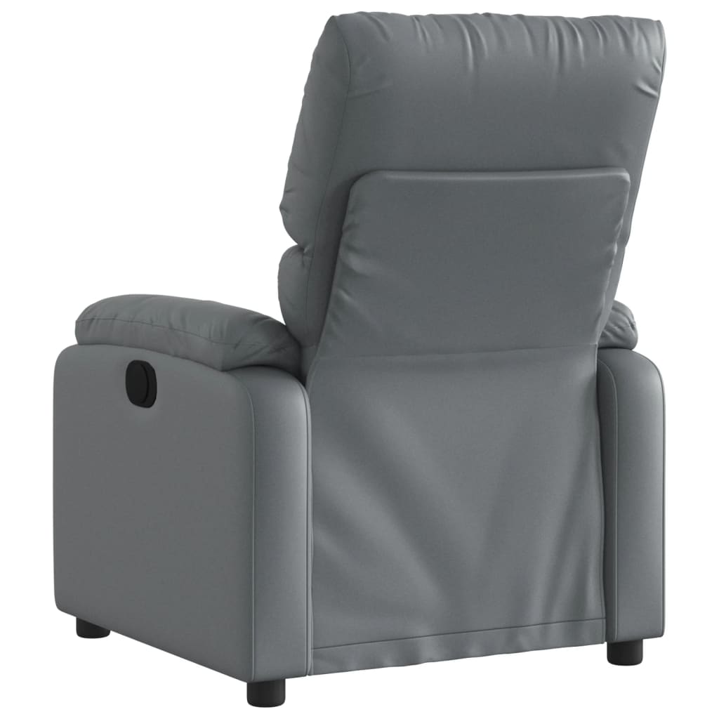Fauteuil verstelbaar kunstleer grijs is nu te koop bij PeponiXL, paradijselijk wonen!
