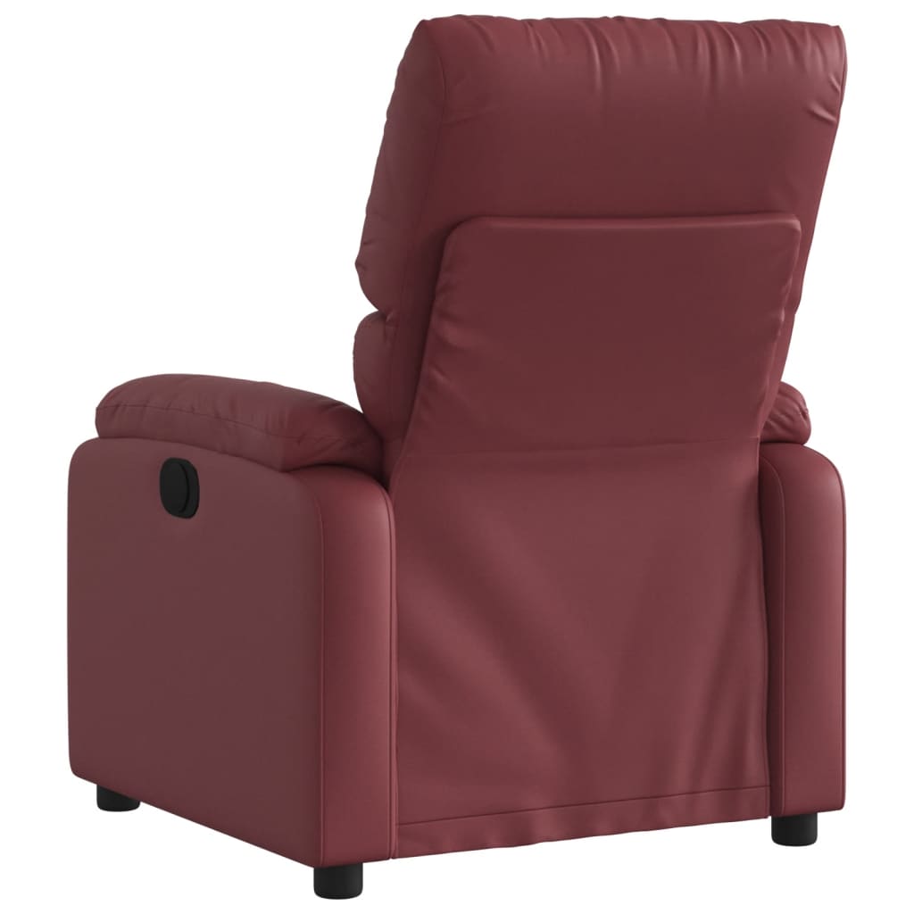 Fauteuil verstelbaar kunstleer wijnrood is nu te koop bij PeponiXL, paradijselijk wonen!