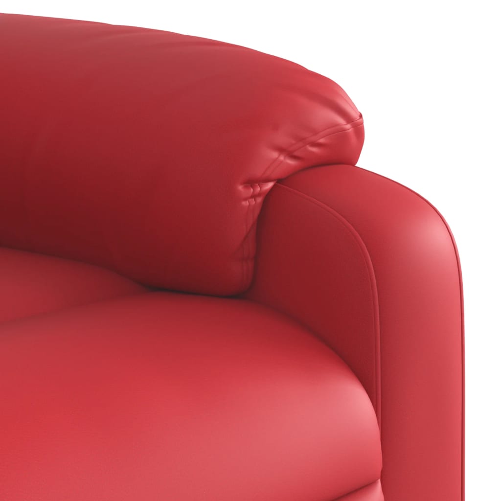 Fauteuil verstelbaar kunstleer rood is nu te koop bij PeponiXL, paradijselijk wonen!