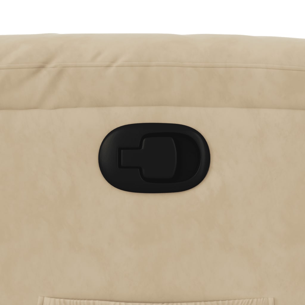 Fauteuil verstelbaar microvezelstof crèmekleurig is nu te koop bij PeponiXL, paradijselijk wonen!