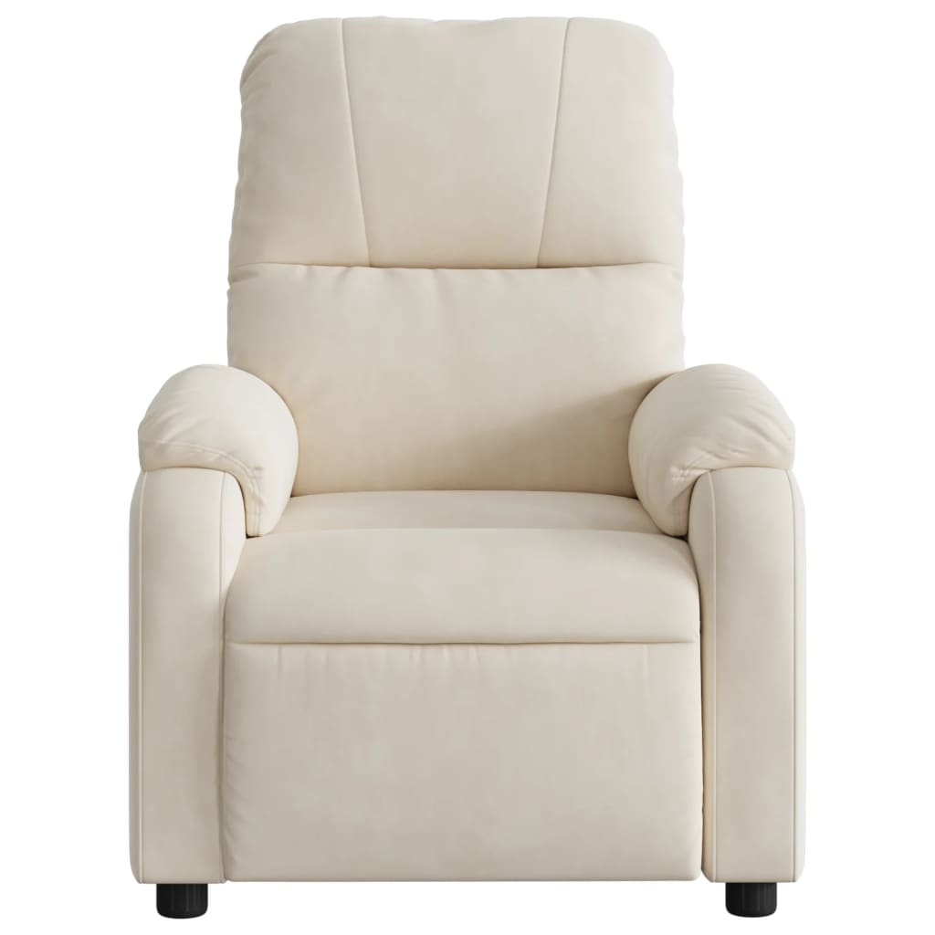 Fauteuil verstelbaar microvezelstof beige is nu te koop bij PeponiXL, paradijselijk wonen!