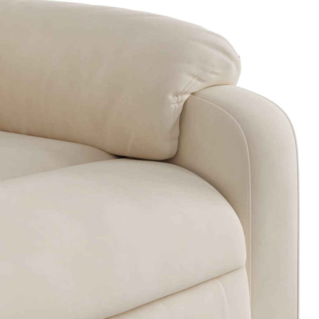 Fauteuil verstelbaar microvezelstof beige is nu te koop bij PeponiXL, paradijselijk wonen!