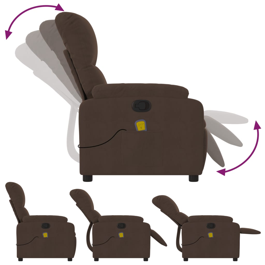 Massagestoel microvezelstof bruin is nu te koop bij PeponiXL, paradijselijk wonen!
