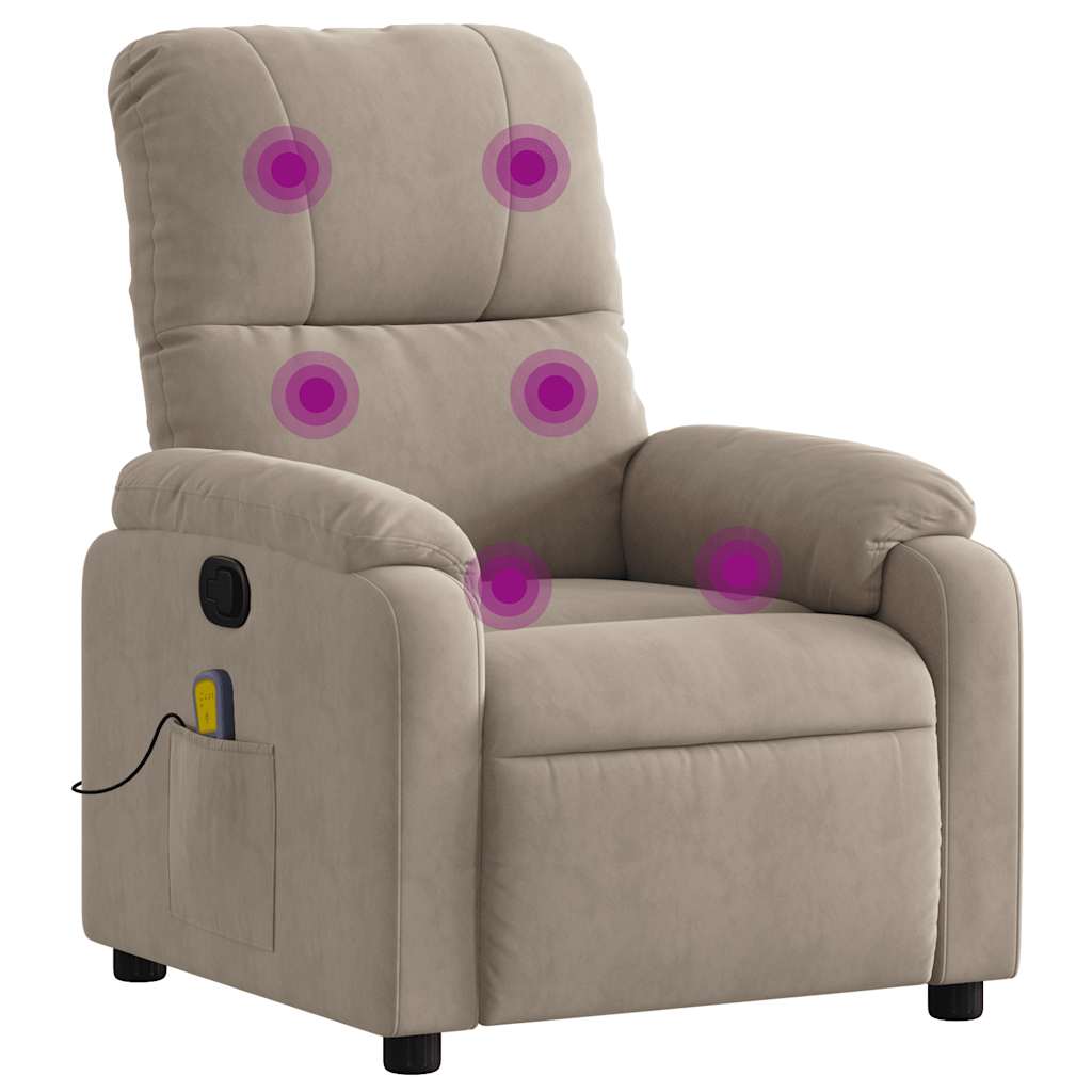Massagestoel microvezelstof taupe is nu te koop bij PeponiXL, paradijselijk wonen!