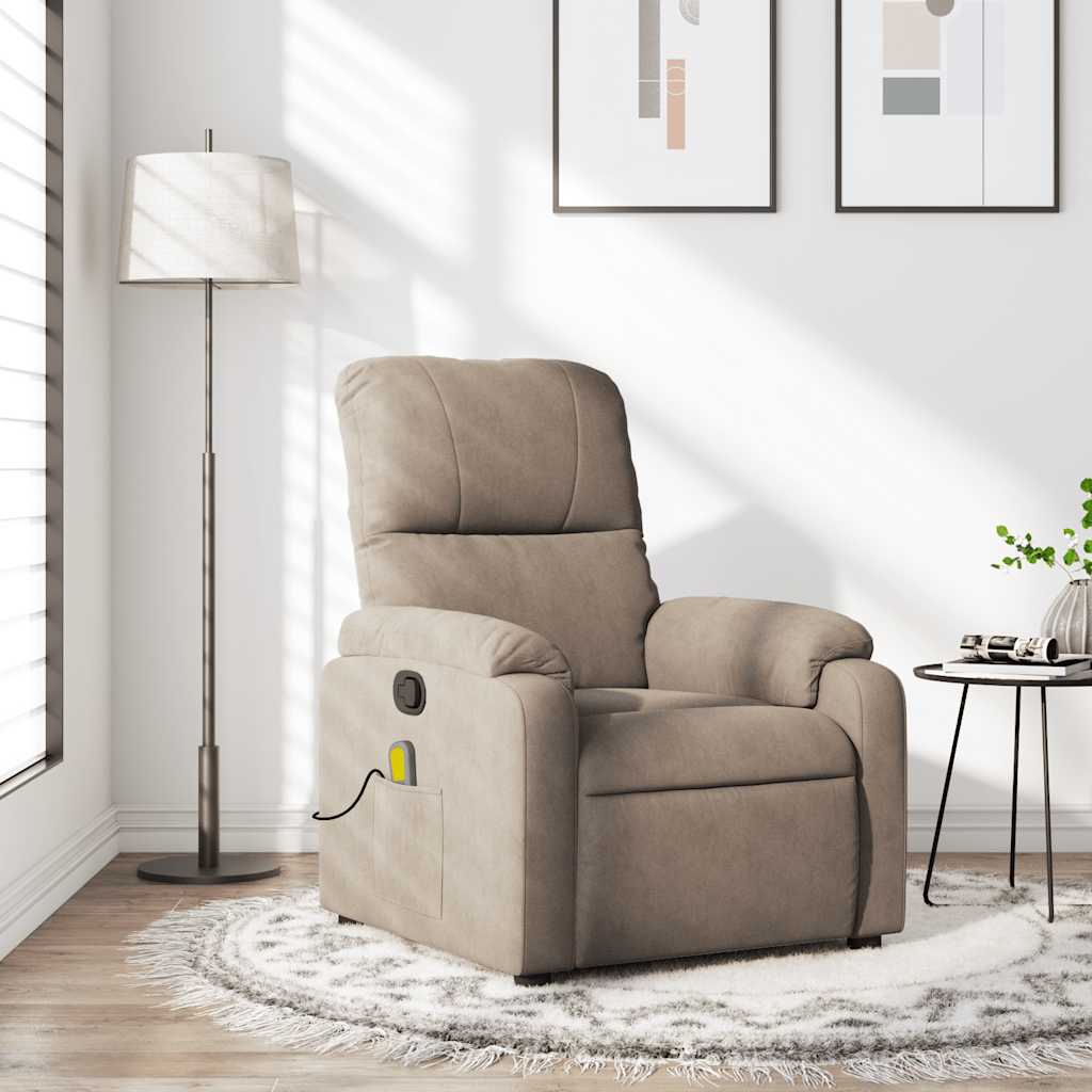 Massagestoel microvezelstof taupe is nu te koop bij PeponiXL, paradijselijk wonen!