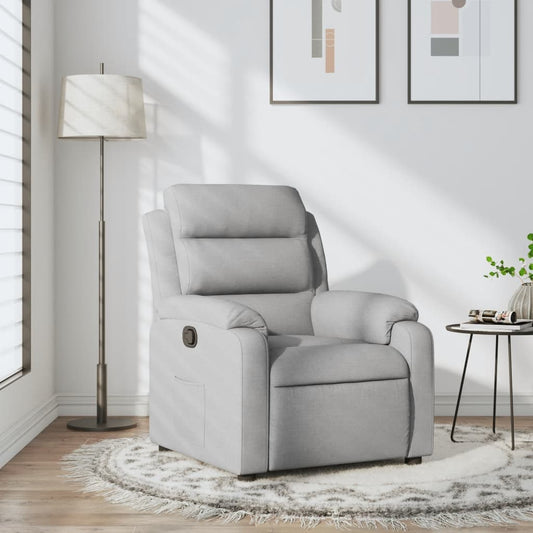 Fauteuil verstelbaar stof lichtgrijs is nu te koop bij PeponiXL, paradijselijk wonen!