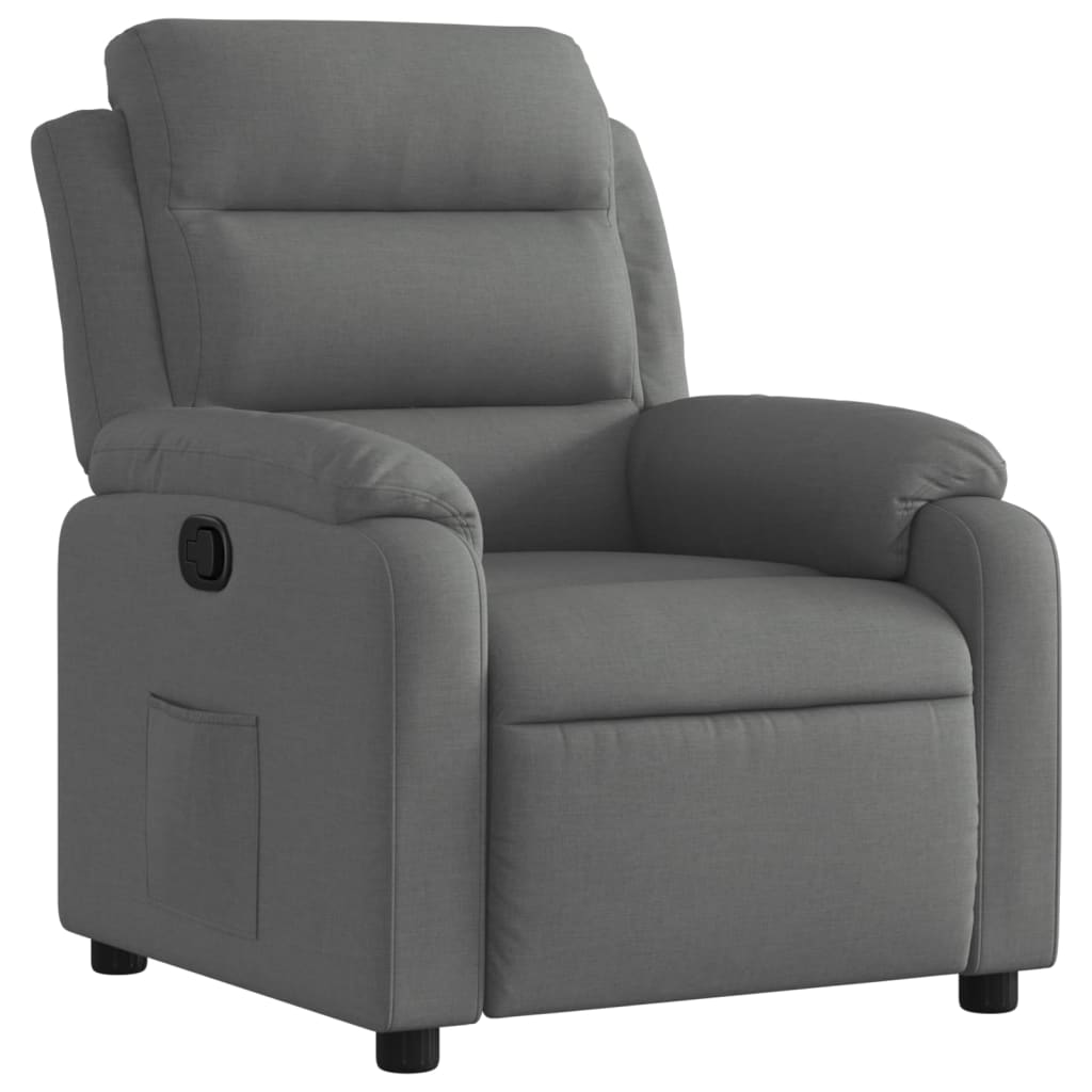 Fauteuil verstelbaar stof donkergrijs is nu te koop bij PeponiXL, paradijselijk wonen!