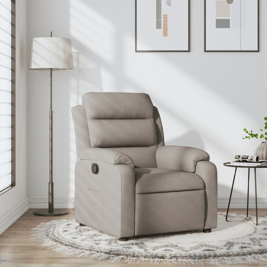 Fauteuil verstelbaar stof taupe is nu te koop bij PeponiXL, paradijselijk wonen!