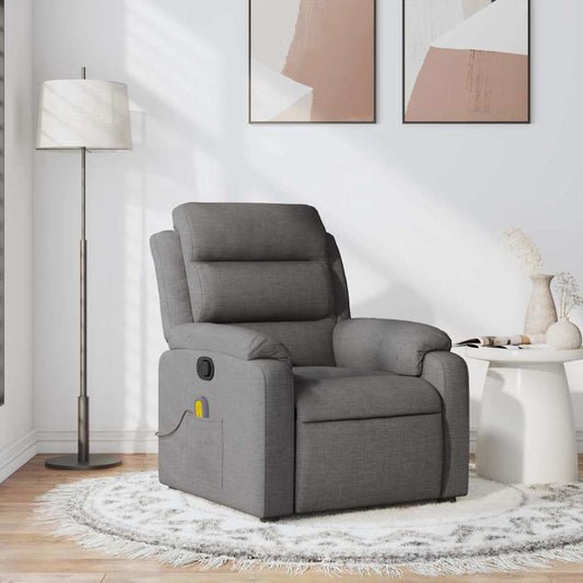 Massagestoel verstelbaar stof donkergrijs is nu te koop bij PeponiXL, paradijselijk wonen!